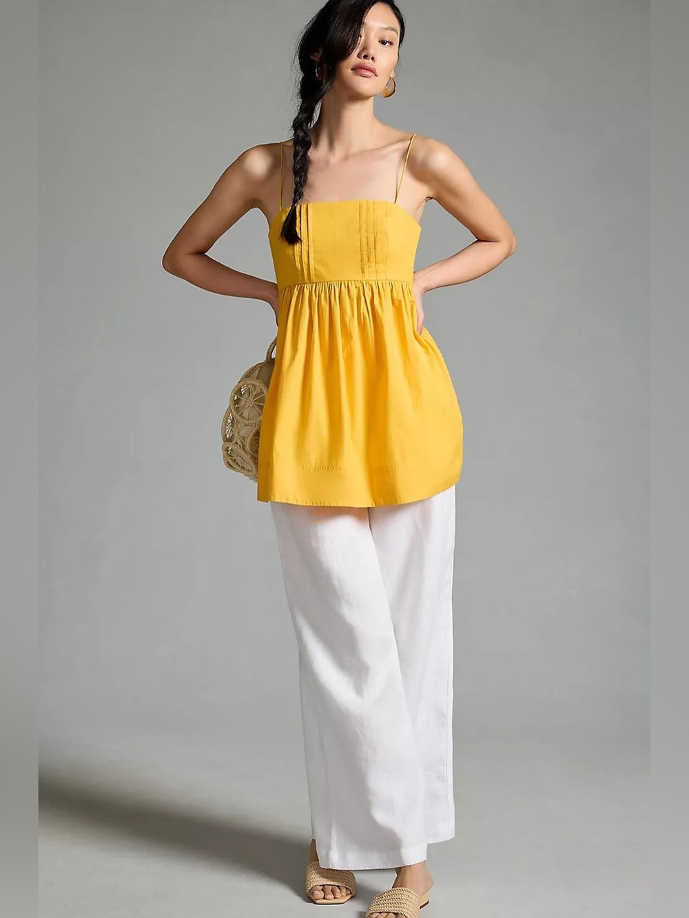 Maeve Baby Doll Yellow Spaghetti Strap Sundress